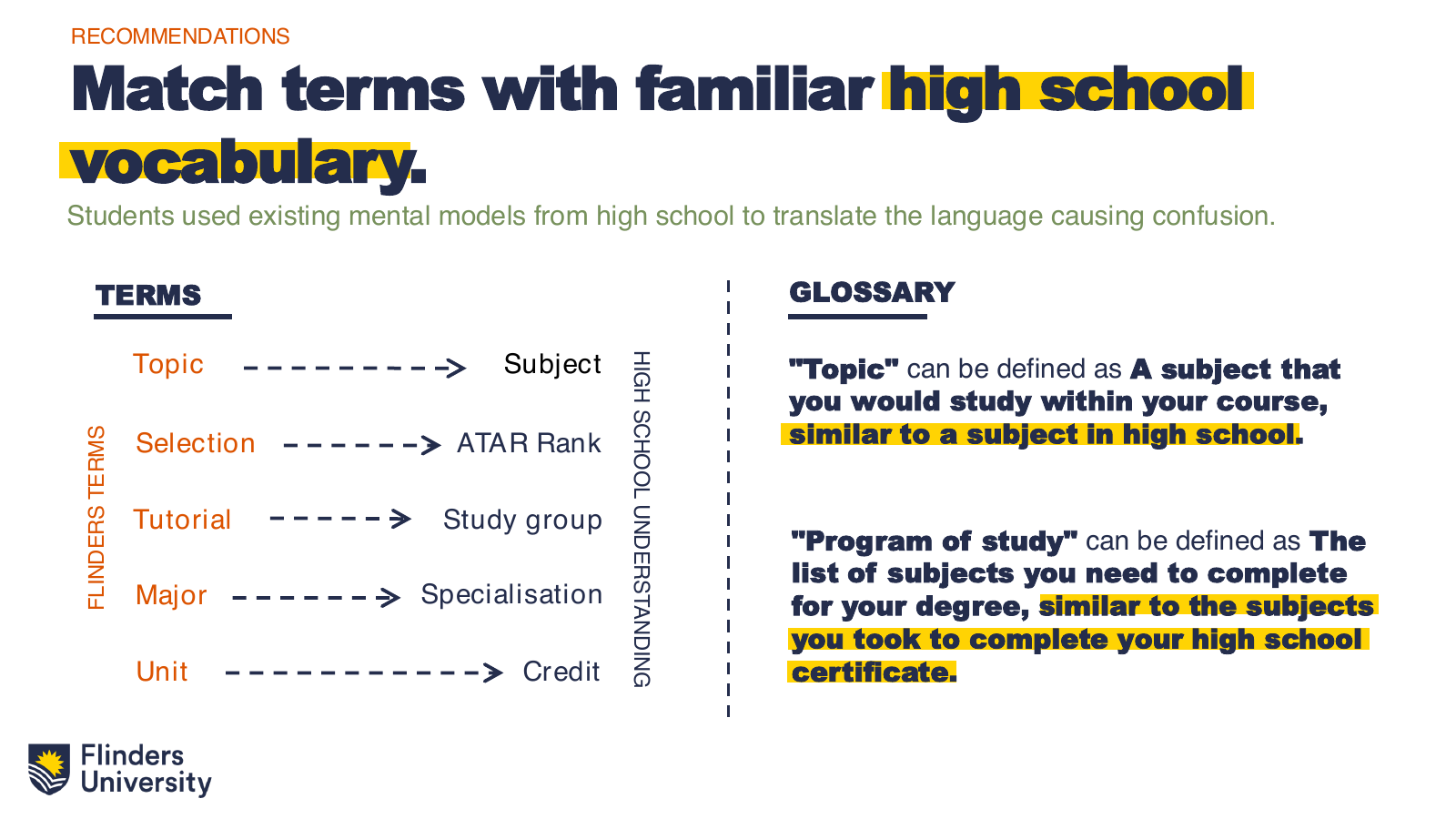 Original course language recommendations